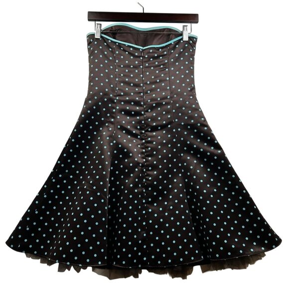 VINTAGE Y2K JESSICA MCCLINTOCK FOR GUNNE SAX POLKA DOT PARTY DRESS (Size 5/6) - Picture 6 of 10